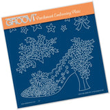 Maria Maidment's Floral Shoe <br/>A5 Square Groovi Plate <br/>(Set GRO-OB-40966-03)