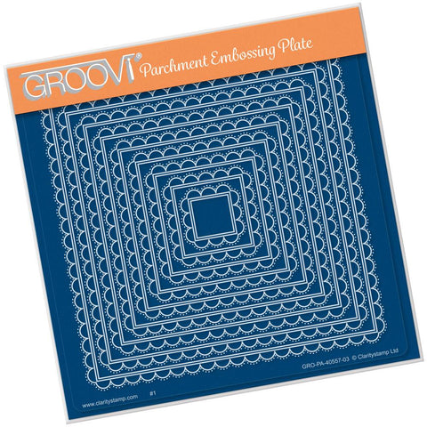 Nested Scallops Squares <br>A5 Square Groovi Plate