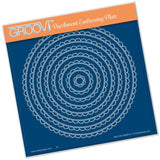 Nested Scallops Circles <br>A5 Square Groovi Plate