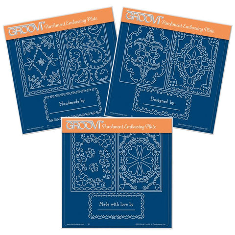 Josie's Parchment Trading Cards <br/>A5 Square Groovi Plate Trio