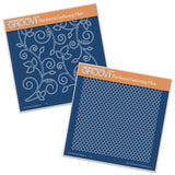Leafy Swirl & Large Netting <br/>A5 Square Groovi Plate Set