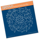 Leafy Wreath Round <br/>A5 Square Groovi Plate <br/>(Set GRO-BI-40835-03)