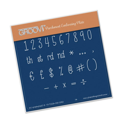 Numbers & Symbols <br/>A6 Square Groovi Baby Plate