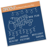 Merry Christmas <br/>A5 Square Groovi Plate <br/>(Set GRO-WO-40282-03)