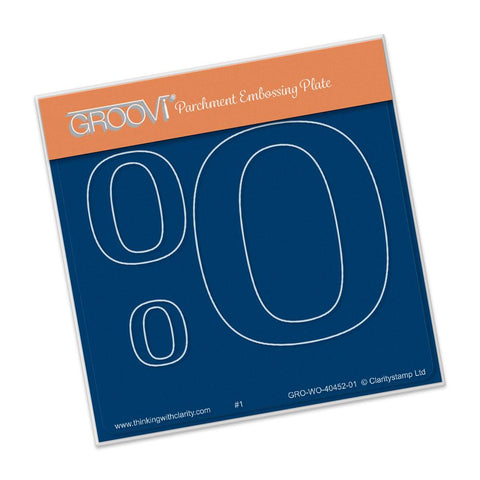 Open Number Zero <br/>A6 Square Groovi Baby Plate <br/>(Set GRO-WO-40496-XX)