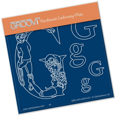 Nursery Rhyme 'G' <br/>A6 Square Groovi Baby Plate <br/>(Set GRO-WO-40653-01)