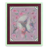 Jayne's Hummingbirds & Trumpet Lilies <br/>A5 Square Groovi Plate Set