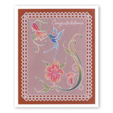 Jayne's Hummingbirds & Trumpet Lilies <br/>A5 Square Groovi Plate Set