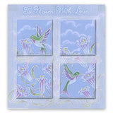 Jayne's Hummingbirds & Trumpet Lilies <br/>A5 Square Groovi Plate Set