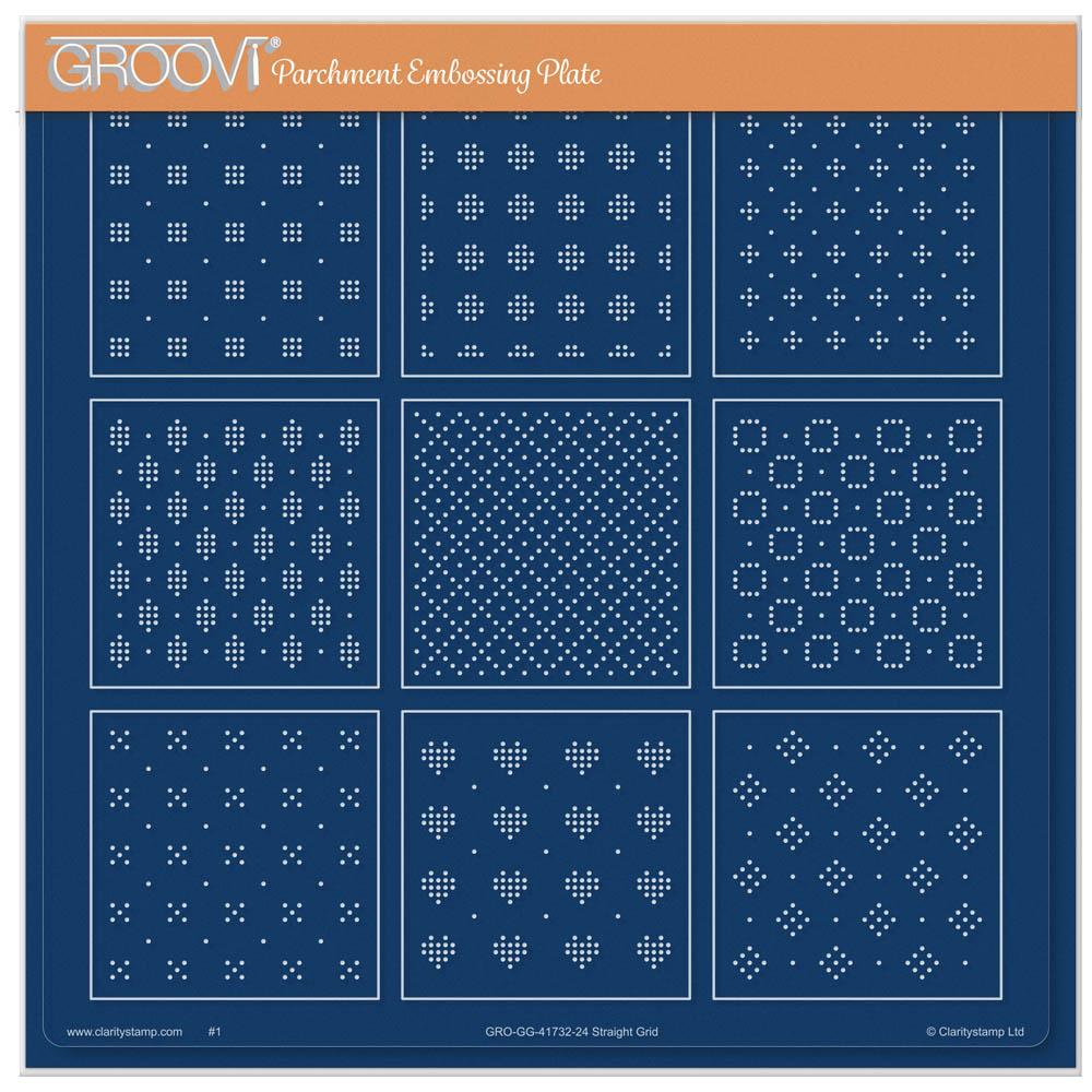 Josie's Straight Embossed Pattern A4 Square Sampler Plate – Pergamano