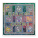 Linda's 123 Flowers - ABC <br/>Daisy, Sweet Pea & Hydrangea <br/>A4 Square Groovi Plate Set