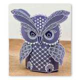 Linda's Mama Owl <br/>A4 Square Groovi Tem-plate <br/>(Set GRO-TE-40910-15)