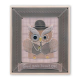 Linda's Papa Owl <br/>A4 Square Groovi Tem-plate <br/>(Set GRO-TE-40910-15)