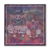 Linda's Owl Accessories <br/>A4 Square Groovi Tem-plate <br/>(Set GRO-TE-40910-15)