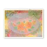 Linda's Roses & Gladiolus Lace <br/>A5 Square Groovi Plate Set