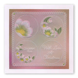 Linda's 123 Christmas - H <br/>Christmas Rose, Holly & Ivy <br/>A5 Square Groovi Plate