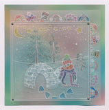 Linda's Snowman, Snowlady & Snowbaby Trio <br/>A5 Square Groovi Plate Set