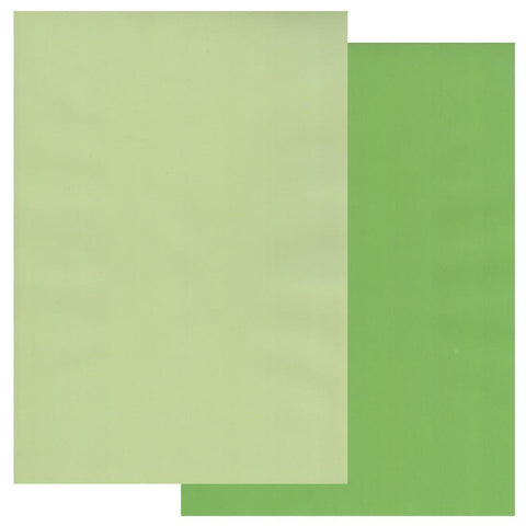 Meadow Green & Willow Green x10 Groovi Two Tone Parchment Paper A4