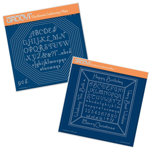 Octagon Extension & Alphabet Frame Collection <br/>A4 Square Groovi Plates