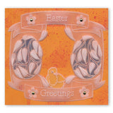 Ornate Eggs & Chicks <br/>A5 Square Groovi Plate <br/>(Set GRO-EA-40572-03)