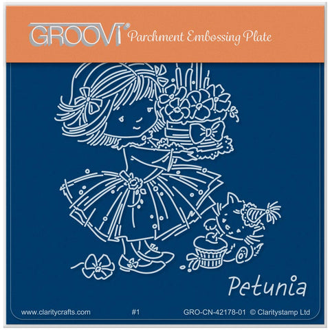 Petunia - Flower Poppet A6 Square Groovi Plate