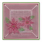 Jayne's Poinsettia <br/>A5 Square Groovi Plate <br/>(Set GRO-FL-40420-03)
