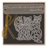 Cats & Leafy Frame <br/>A5 Square Groovi Plate Set