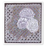 Roses & Woven Trellis <br/>A5 Square Groovi Plate Set