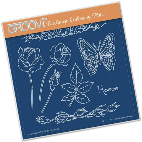 Jayne's Roses Name <br/>A5 Square Groovi Plate