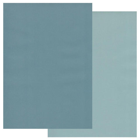 Petrol Blue & Smokey Blue x10 <br/>Groovi Two Tone Parchment Paper A4