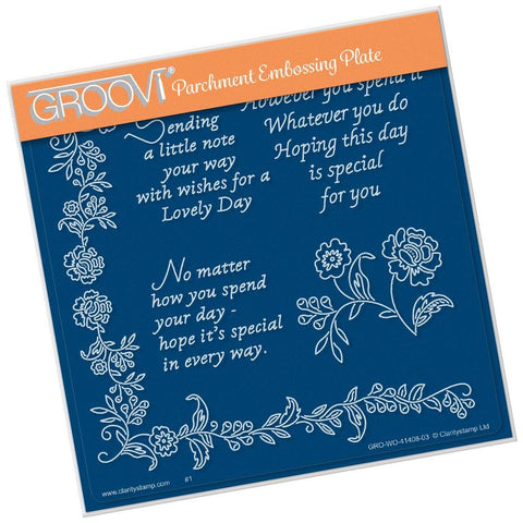 Special Day Sentiments <br/>A5 Square Groovi Plate