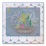 Spring Bouquet <br/>A5 Square Groovi Plate <br/>(Set GRO-FL-40935-03)