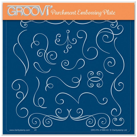 Linda Williams' Groovi Contours - Swirls - A5 Square Groovi Plate