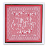 Merry Christmas <br/>A5 Square Groovi Plate <br/>(Set GRO-WO-40282-03)