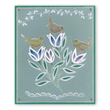 Wrens & Wild Flowers <br/>A5 Square Groovi Plate Set