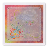 Tina's Floral Swirls & Corners 2 <br/>A4 Square Groovi Plate