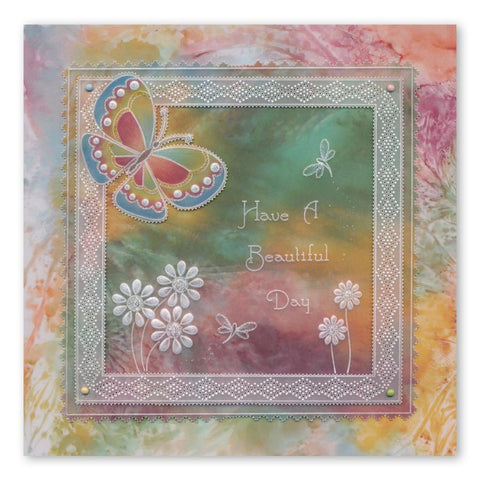 Tina's Flower Fun <br/>A5 Square Groovi Plate <br/>(Set GRO-FL-41016-03)