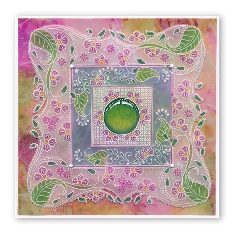 Tina's Henna Petites - B <br/>A6 Square Groovi Baby Plate