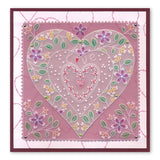 Tina's Heart Flowers Parchlet <br/>A6 Square Groovi Baby Plate