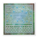 Tina's Rectangle Flowers Parchlet <br/>A6 Square Groovi Baby Plate