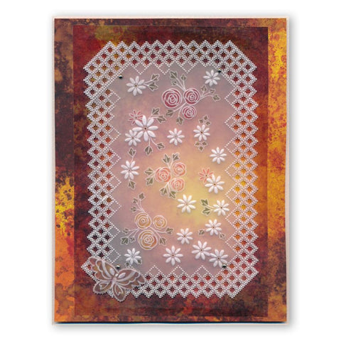 Tina's Rosie Doodle Wreath <br/>A5 Square Groovi Plate