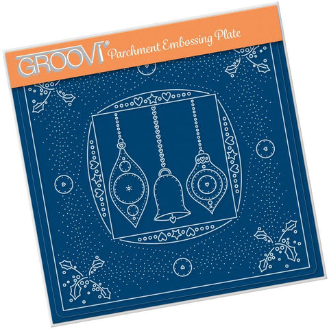 Tina's Embroidery Baubles <br/>A5 Square Groovi Plate