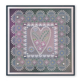 Tina's Doodle Love Hearts <br/>A5 Square Groovi Plate <br/>(Set GRO-LO-40893-XX)