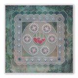 Tina's Doodle Love Hearts <br/>A5 Square Groovi Plate <br/>(Set GRO-LO-40893-XX)