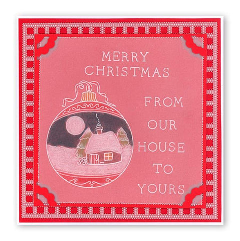 Twas the Night 4 - Bauble <br/>A6 Square Groovi Baby Plate