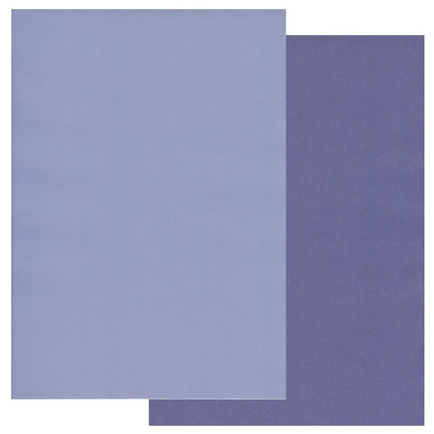Periwinkle Blue & Very Violet x10 <br/>Groovi Two Tone Parchment Paper A4
