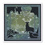 Stag Outline <br/>A6 Square Groovi Baby Plate <br/>(Set GRO-CH-40821-01)