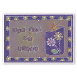 Candle Outline <br/>A6 Square Groovi Baby Plate <br/>(Set GRO-CH-40821-01)