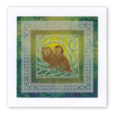 Woodland Owls <br/>A5 Square Groovi Plate