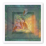 Woodland Owls <br/>A5 Square Groovi Plate